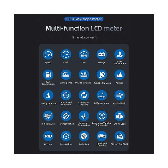 P21 Hud Car Tester Gps Diagnostic Tool Dashboard Car Obd Monitor Car Lcd Monitor