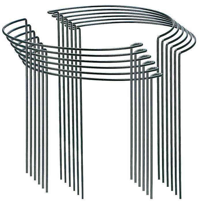 Pack Of 12 Semi-circular Ring Plant Garden Flower Support Stakes,for Flowers Plant,border Support
