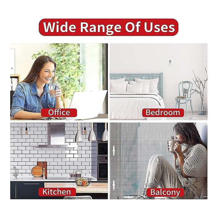 Pack of 24 Fly Screen Window Clips Self-Adhesive Screen Window Mounting Buckles No Drilling Insect S
