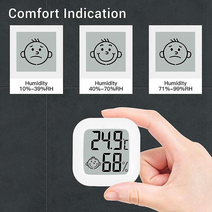 Pack Of 4 Digital Hygrometer Indoor Thermometer Mini Humidity Meter with Temperature Humidity Monit