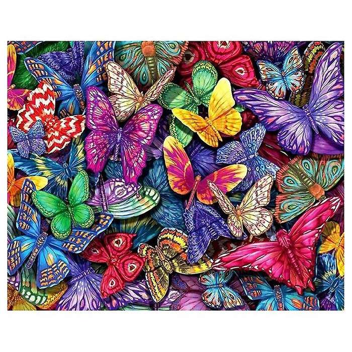 Paint By Numbers Art Oil Painting Butterfly Paradise Living Room Bedroom Home Decoration Wall Decor