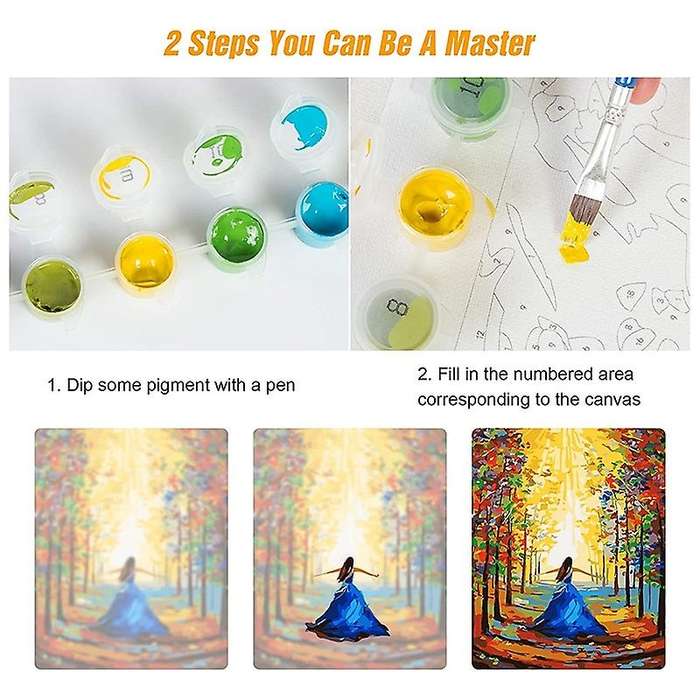 Paint By Numbers Art Oil Painting Forest Girl Living Room Bedroom Home Decoration Wall Decoration