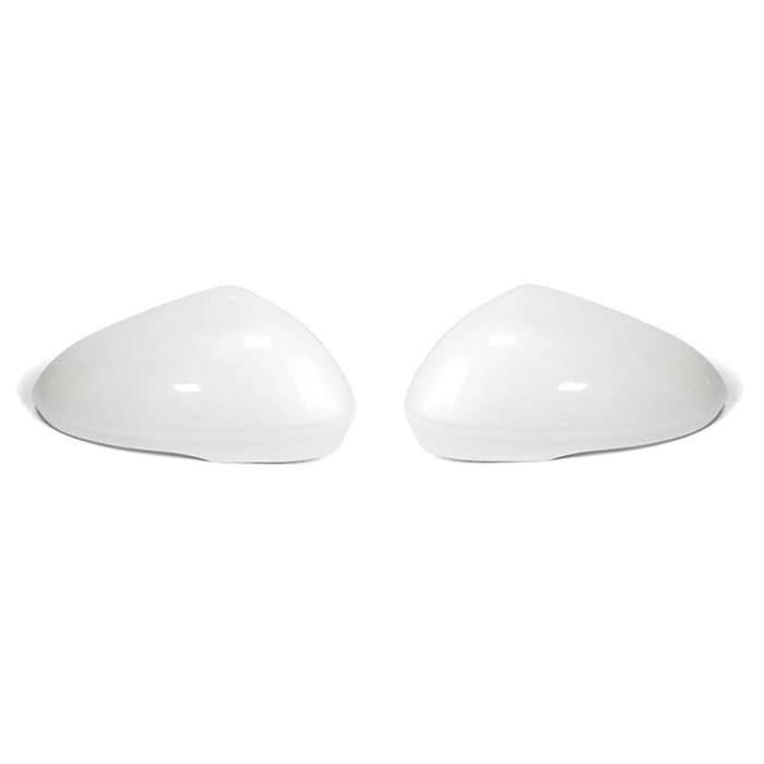 Pair Driver & Passenger Side Side Rearview Mirror Cover Cap for Mondeo 2013-2020 White