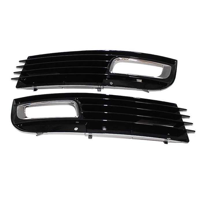 Pair Front Lower Fog Light Cover Trim Decoration Grill for - A8 D3 2008 2009 2010 Driving Lamp Bumpe