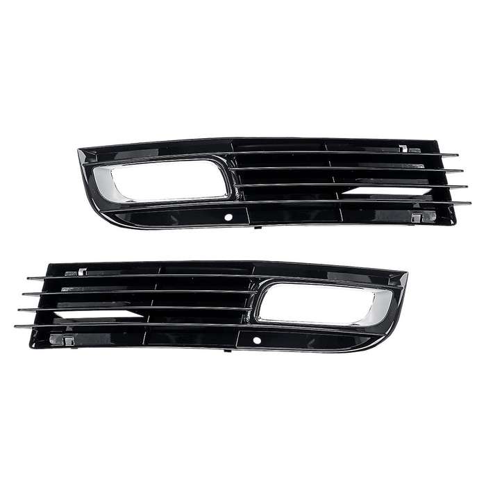 Pair Front Lower Fog Light Cover Trim Decoration Grill for - A8 D3 2008 2009 2010 Driving Lamp Bumpe