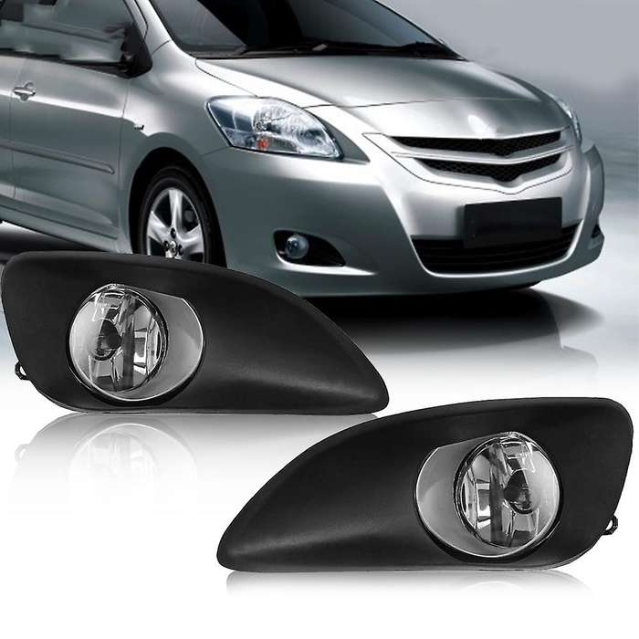 Pair Halogen Fog Light Cover Lamp Assembly with Bulb Cable & Switch for Vios/ Yaris Sedan 2007-2013