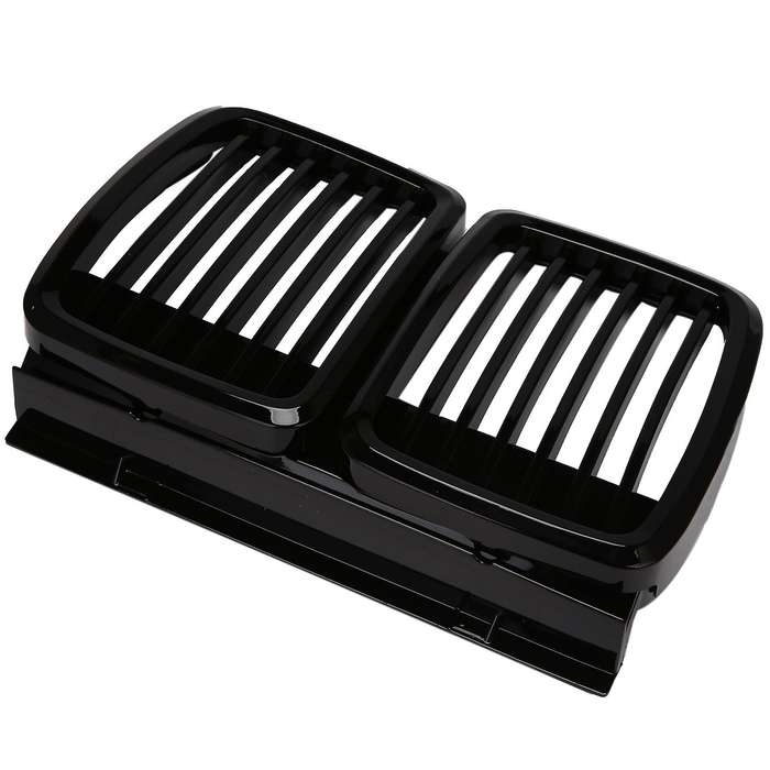 Pair Gloss Black Front Bumper Kidney Grille Grilles Replacement for  E30 1982-1994 51131884350 51131