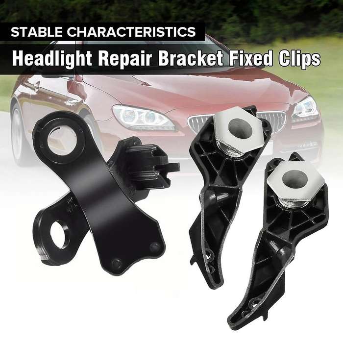 Pair Headlight Repair Bracket Fixed Clips for 5 Series E60 E61 2004 2005-2010 63126941478 6312694247