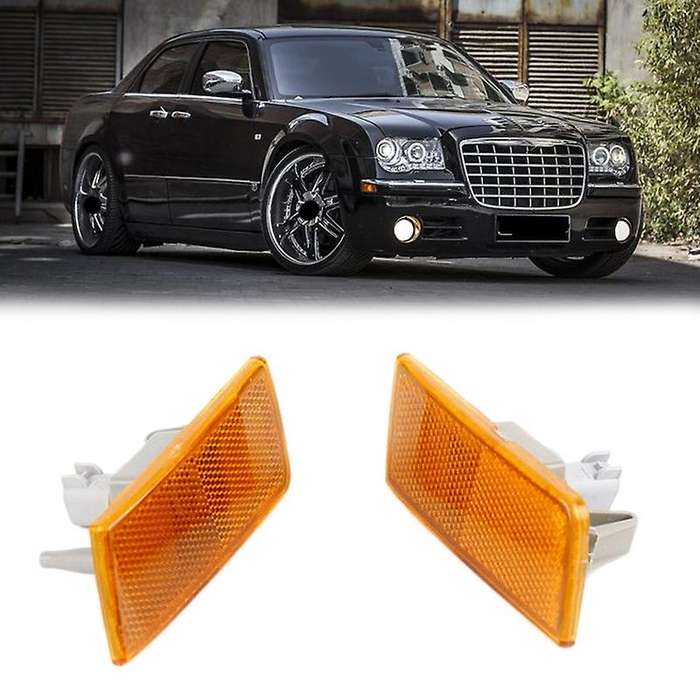 Pair Left Right Front Bumper Side Turn Signal Lamp Marker Light Leaf Lamp for 300 300C 04805860AA 04