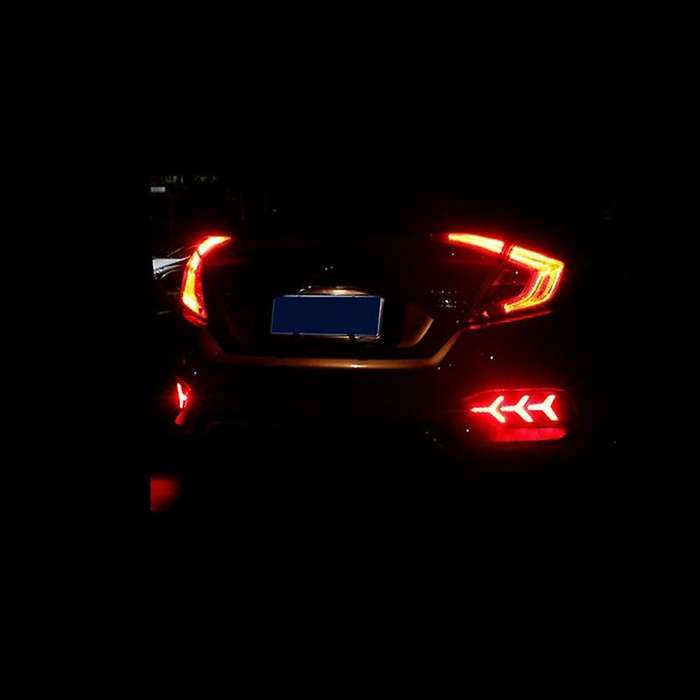 Pair LED Reflector Rear Bumper Tail Brake Signal Lamp for 2016 2017