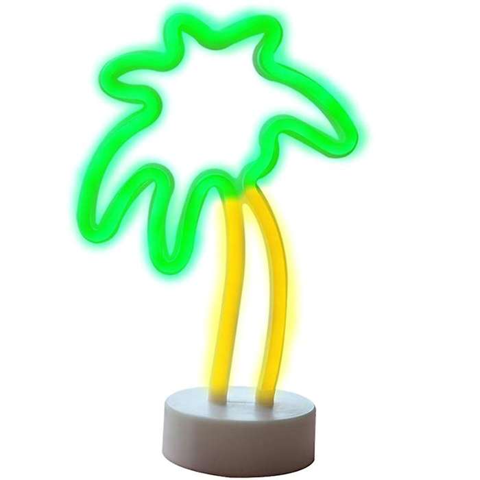 Palm Tree LED Neon Sign Night Light with Base Coconut Tree Marquee Night Lamp Table Light Best Gift