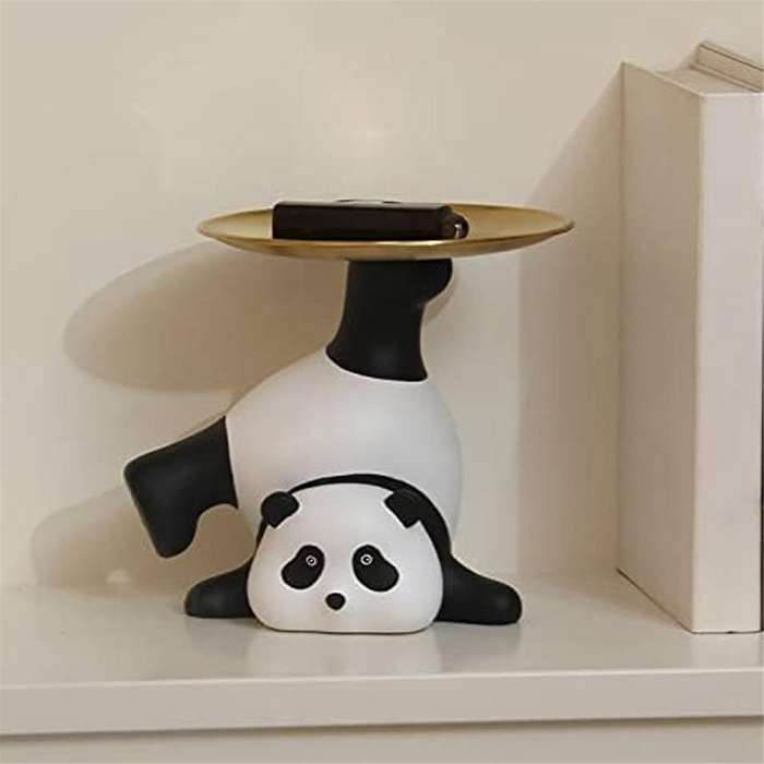 Panda Storage Decoration Entrance Tray Trinket Dish Key Ring Stand Home Decorations Bracelets Porch