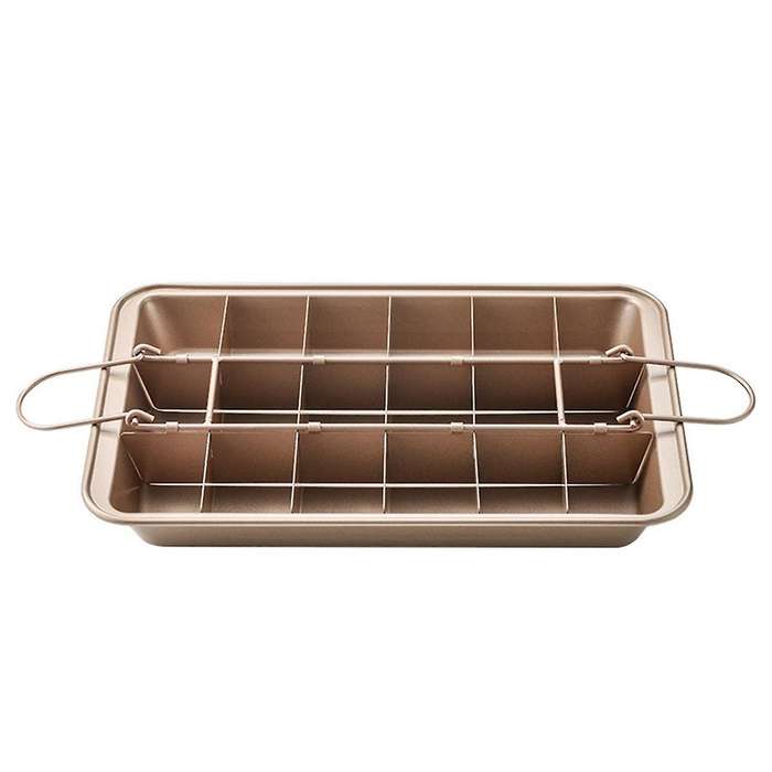 -pan with Dividers,nonstick Baking Loaf Pan Baking Pan Baking Pan,18 Pre-cut Square- for Cake