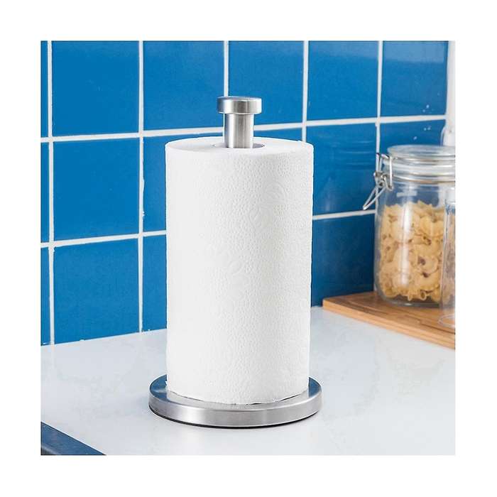 Paper Towel Holder Countertop, Standing Paper Towel Roll Holder for Kitchen Bathroom for One-handed