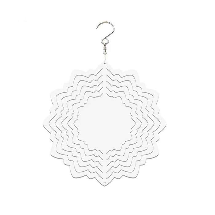 Parent-child Wind Power White Coated Aluminum Plate Double-sided Printing Thermal Transfer Wind Chim