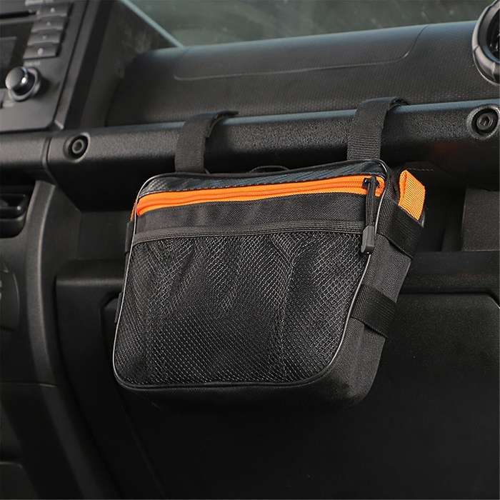 Passenger Grab Handle Storage Bag Multi- Pouch Organizer Bag for Wrangler CJ YJ TJ JK JL JT & UTV