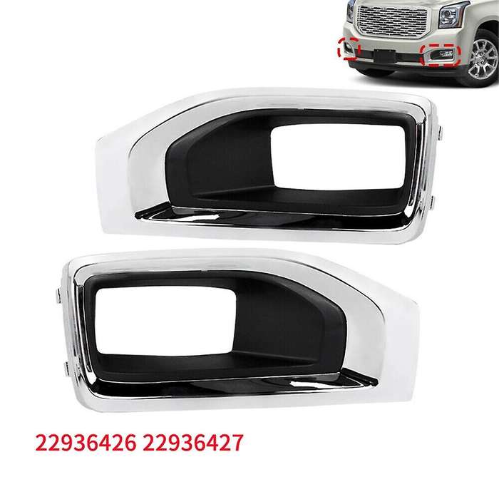 Passenger Right Side Fog Light Chrome Trim Cover for / Xl 2015-2020 Front Fog Lamp Bezel Frame Gm10