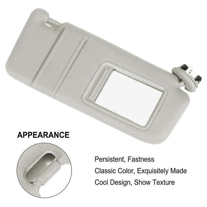 Passenger Side Beige Sun Visor for 2006-2011 without Sunroof 74310-06750-E0 7431006750E0