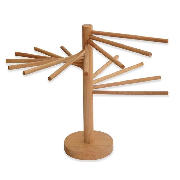 Pasta Drying Rack, Wood Pasta Dryer Rack, Collapsible Spaghetti Noodle Dryer, Pasta Hanger Rack with
