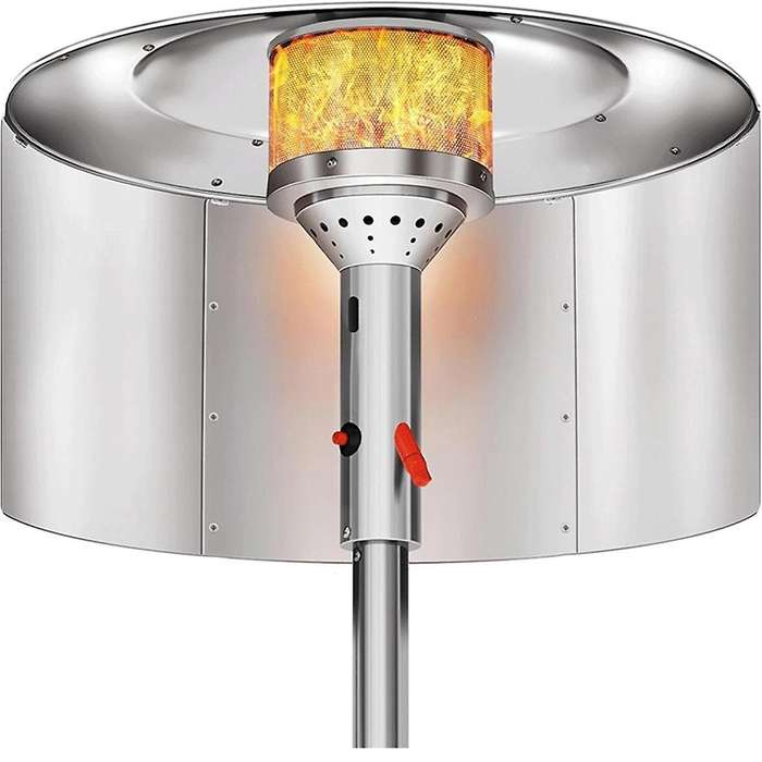 Patio Heater Reflector Shield, Heat Focusing Reflector for Round Natural Gas and Propane Patio Heate