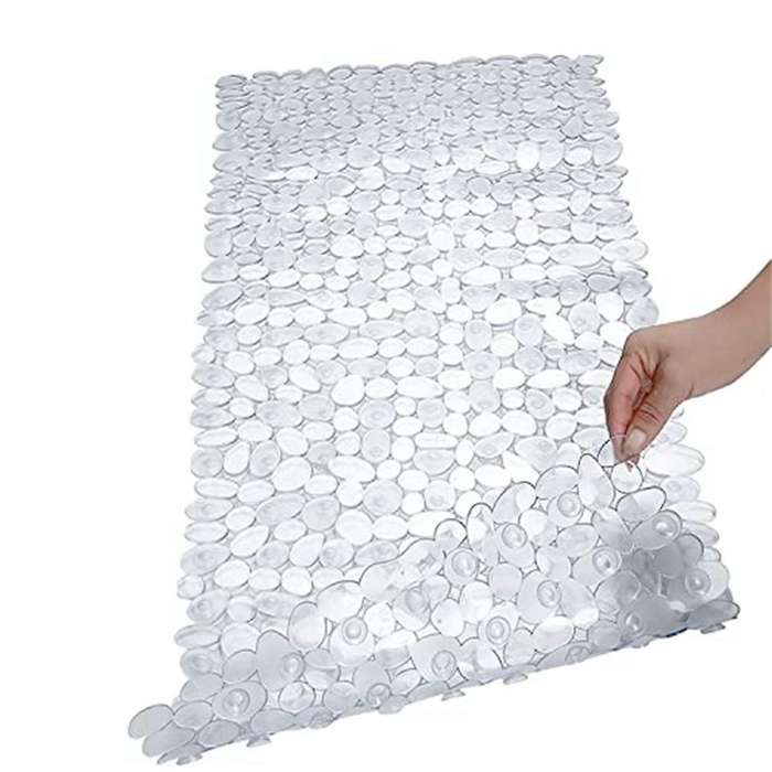 Pebble Bath Mat for Bathtub to Anti- Bathtub Mat In Shower (grey)