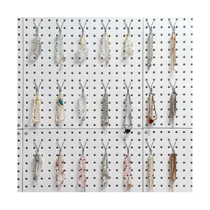 Peg Board Hooks,silver J-hook for Hanging Jewelry, Keys, Retail Items, Small Tools, Fit 1/8in 3/16in