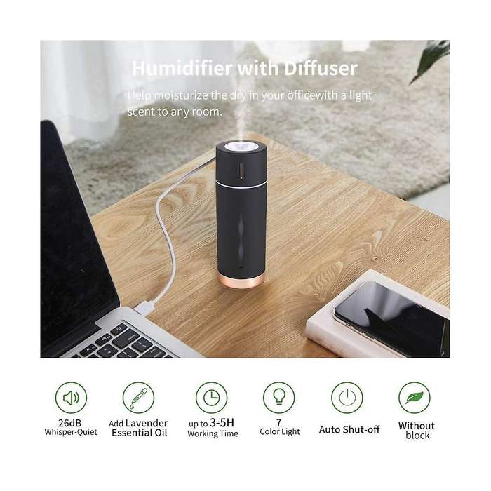 Personal Cool Mist Humidifier Usb Desktop Mini Humidifier for Bedroom Office Travel Car Super Quiet