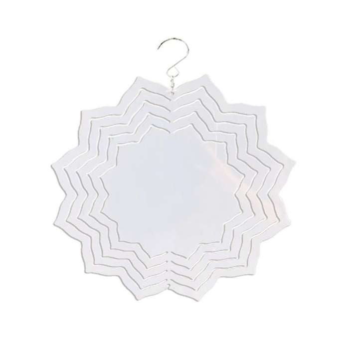 Pet Style Wind Power White Coated Aluminum Plate Double-sided Printing Heat Transfer Wind Chime Turn
