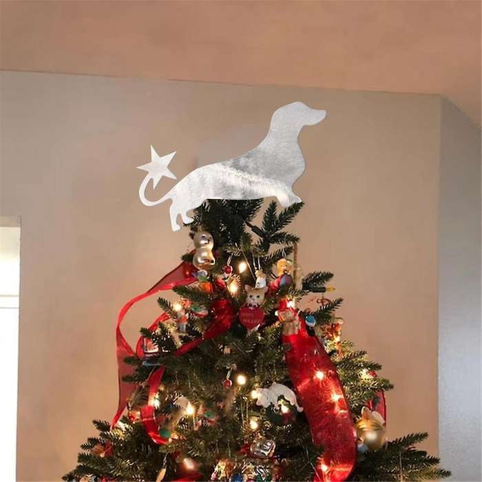 Pet Christmas Decoration Christmas with Star Event Dress Dachshund Star