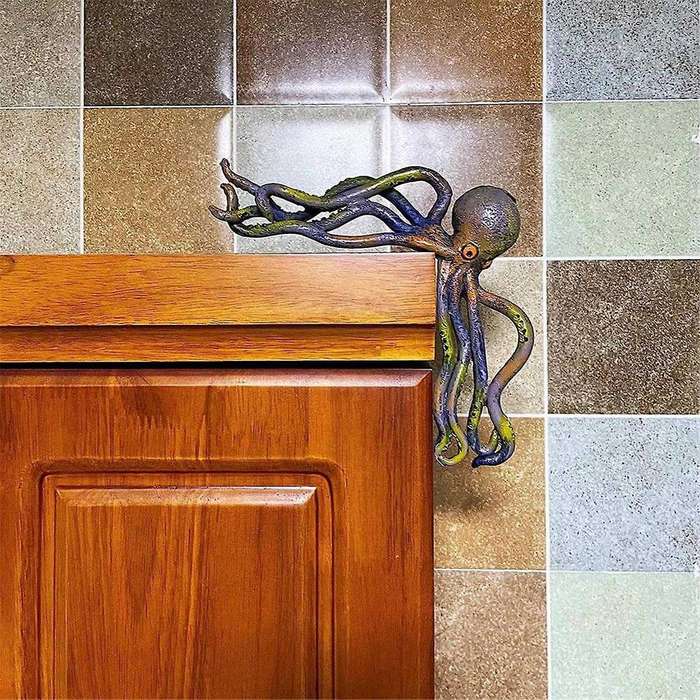 Photo Frame Octopus Resin Sculptures, Octopus Picture Frames Decoration, Octopus Door Corner Decorat