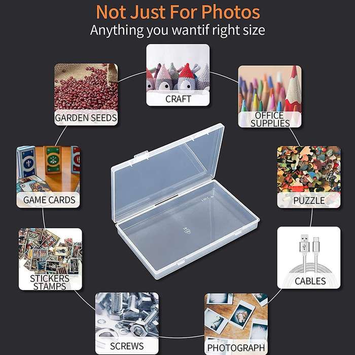 Photo Storage Box 4x6Inch, 18 Inner Photo Case Photo Organizer Acid-Free Photo Box Storage Photo Kee