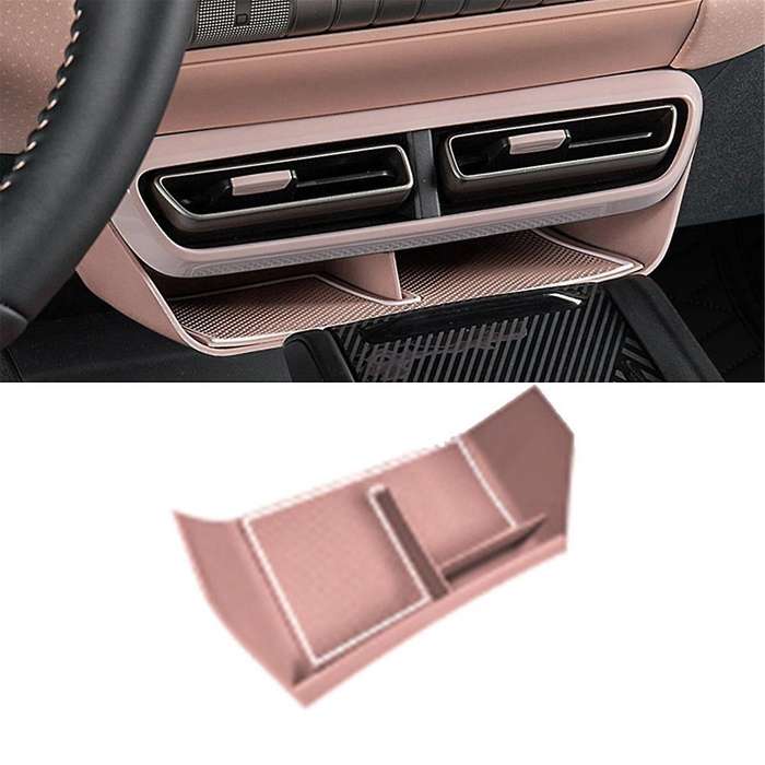 Pink Car Below Center Control Storage Box Air Conditioning Vent Organizer for Dolphin Mini / Seagull