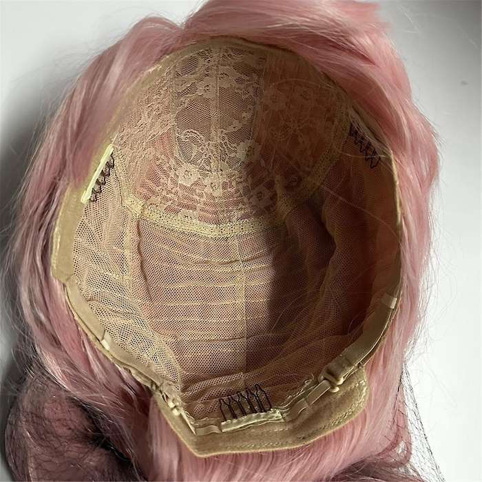 Pink Wigs Curly Wigs for Anime Cosplay Women Long Wigs with Bangs Pink for Party Wigs Halloween Part