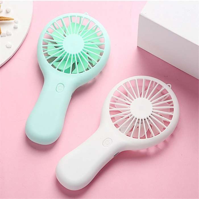 Pink Portable Mini Handheld Fan USB Rechargeable Fan for Office Dormitory Student Gift Long Enduranc