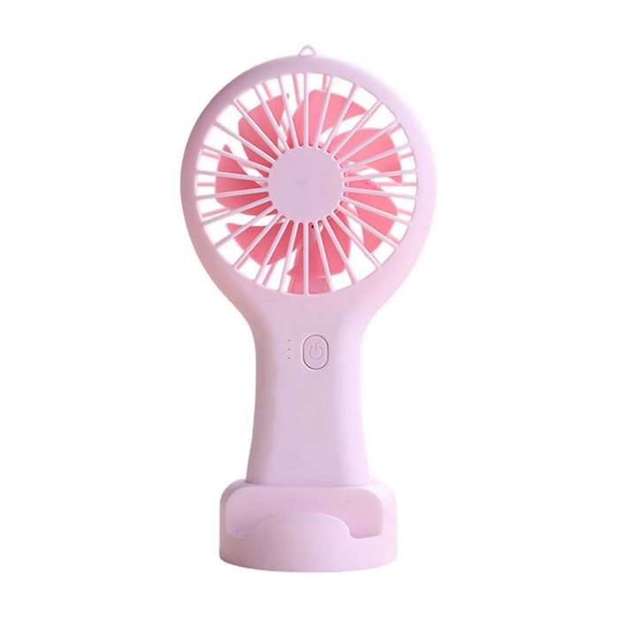 Pink Portable Mini Handheld Fan USB Rechargeable Fan for Office Dormitory Student Gift Long Enduranc