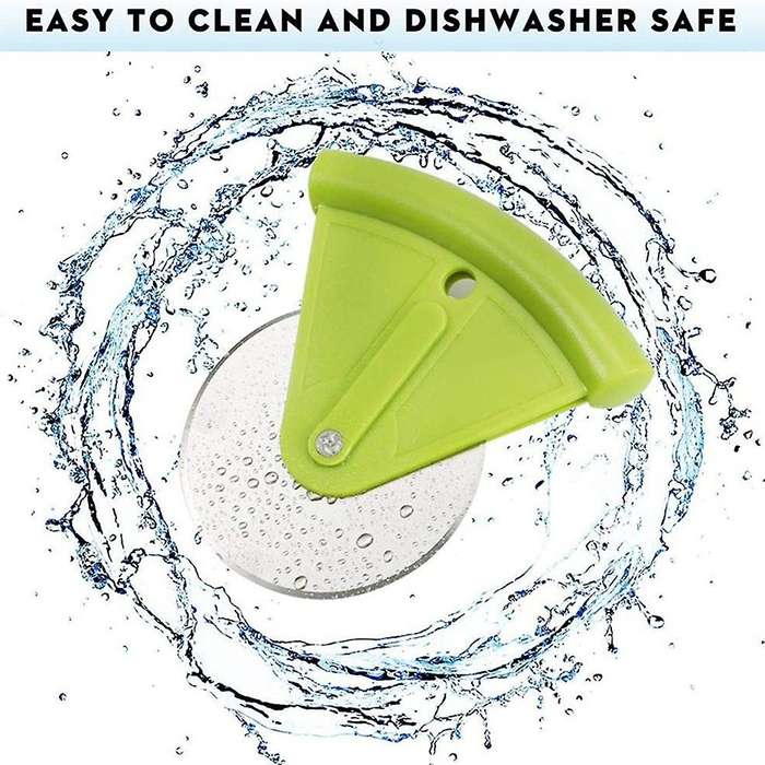 Pizza Cutter Wheel with Protective Guard-Portable Pizza Slicer with Sharp Stainless Steel Blade, Bla