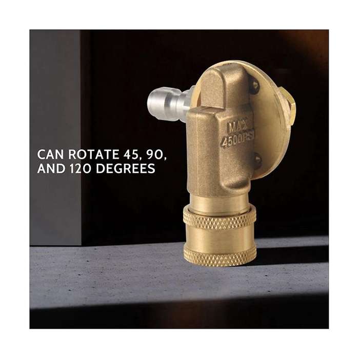 Pivoting Coupler for Pressure Washer Nozzle Gutter Cleaner Attachment for Gutter Cleaning 240 Degree