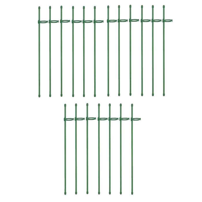 Plant Stakes Green Adjustable Garden Single Stem Plant Support Stakes,19pcs Plant Support Sticks Wi