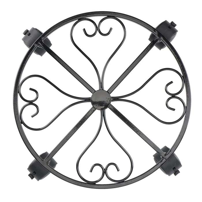 Plant with Wheels Rolling Plant Stand, Heavy Duty Iron Garden Flower Pot, Potted Plant with Locking