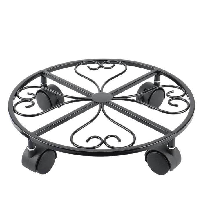 Plant with Wheels Rolling Plant Stand, Heavy Duty Iron Garden Flower Pot, Potted Plant with Locking