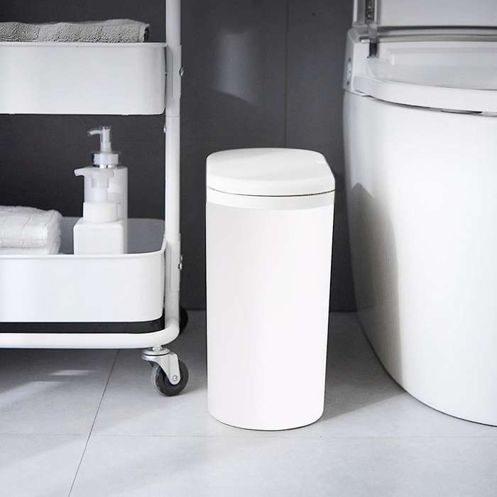 Plastic Narrow Type Kitchen Trash Can Toilet Press Type Waste Bin Dustbin Bathroom Trash Bin Basket