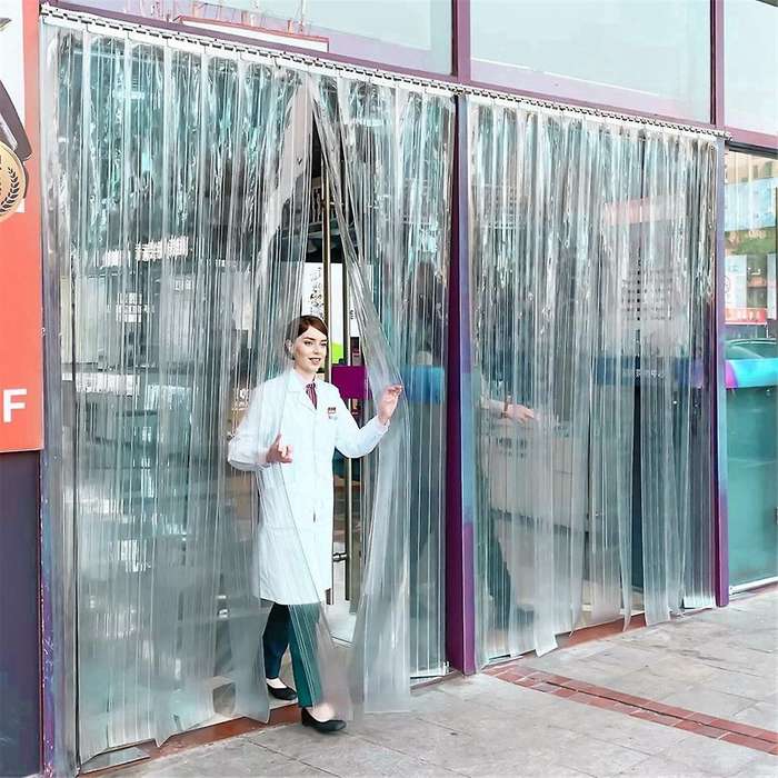 Plastic Vinyl Replacement Strip 7.9 In X 4.9 Ft Door Curtain, Clear Pvc Freezer Curtain Door Curtain
