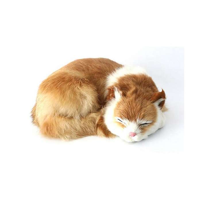 Plush Simulation Toy Cute Real Hair Hair Accessories Sleeping Animal Photography Props Children's O