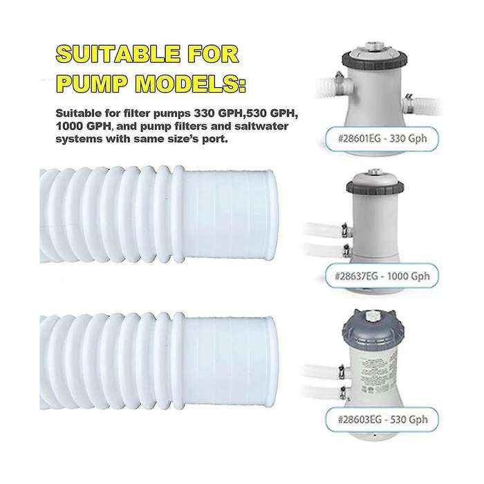 Pool Hoses for Above Ground Pools, Filter Pump Hose Compatible for Pump Model 607,637 Bundled With
