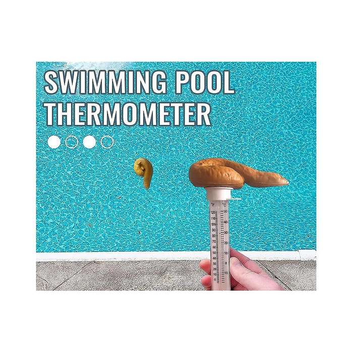 Poop Summer Swimming Pool Thermometer ,funny Pool Thermometer Floating Poop Prank Pool and Hot Tub