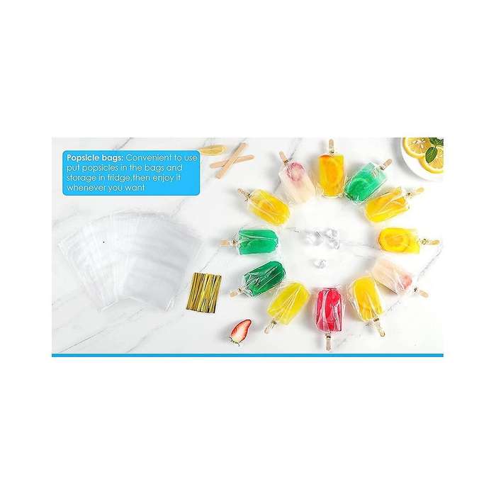 Popsicle Molds Silicone -free, 12 Pieces Popsicle Trays for Freezer, Homemade Ice Cream Popsicle Mo