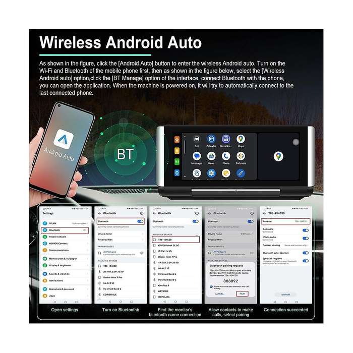 Portable 6.86inch Folding Screen Car Radio Wireless Carplay Android Auto Mp5 Player Car Stereo Bluet