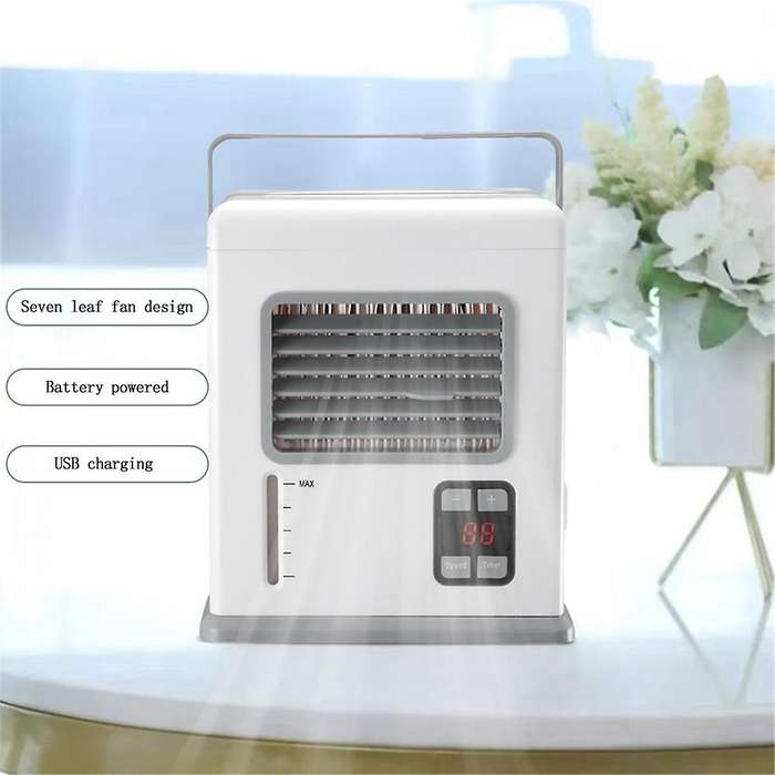 Portable Air Conditioner Fan Cooler, Low Noise Fan, Cooling and Humidification Suitable for Home Off