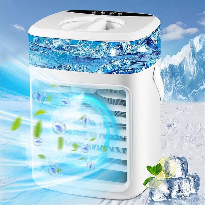 Portable Air Conditioner Fan Rechargeable Evaporative Air Cooler Mini Air Conditioner Humidifier 3Sp