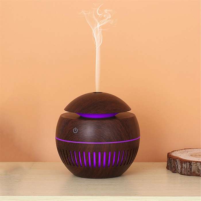Portable Air Humidifier USB Electric Air Diffuser Wood Ultrasonic Air Humidifier Essential Oil Aroma
